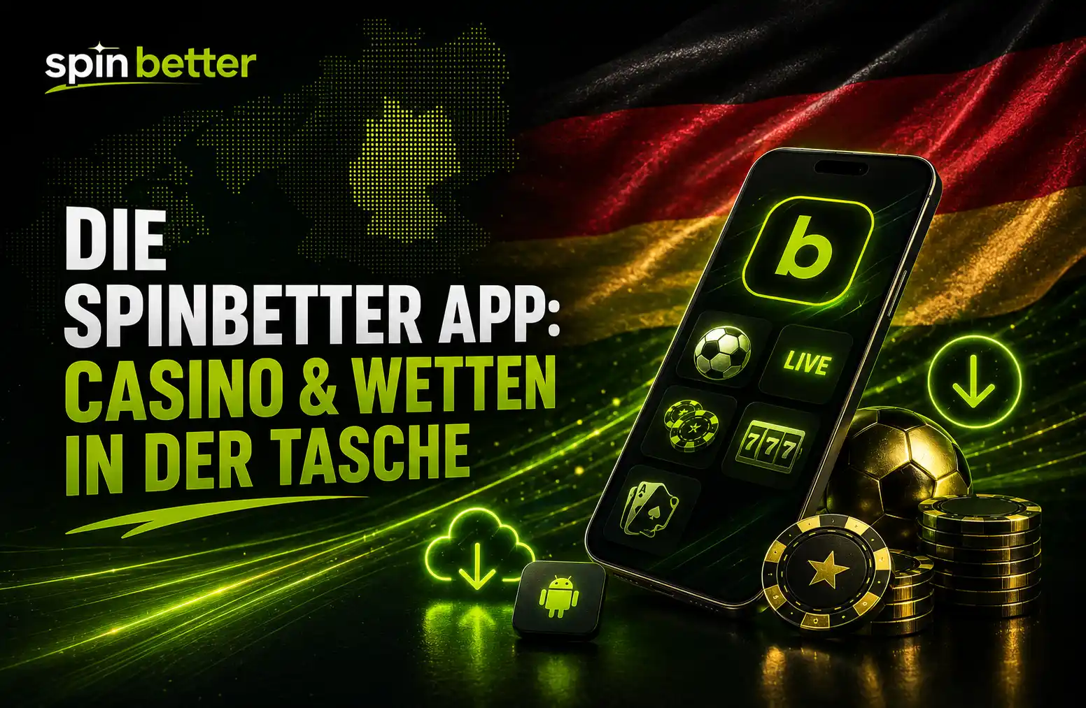 SpinBetter App für Casino und Sportwetten unterwegs
